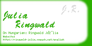 julia ringwald business card